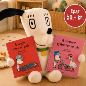 Hunden Ib bamse og bog